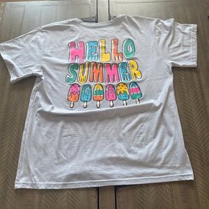 Southern Y’all Hello Summer T-Shirt Women’s XL Blue Gray